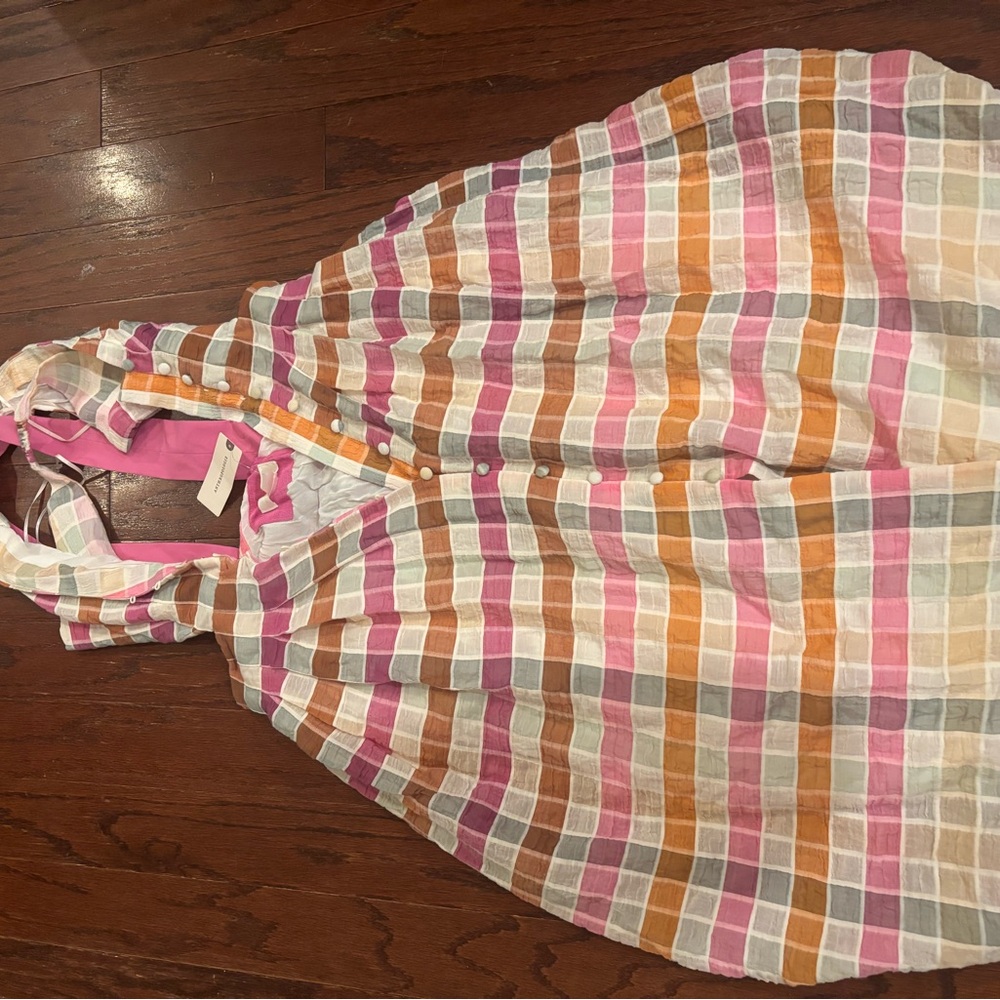 Anthropologie Multicolor Plaid Midi Dress